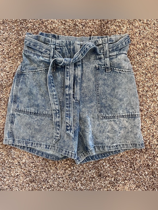 KanCan Pants - KanCan Denim Shorts Acid Wash Paper Bag High Waist Womens Size 9/28 Cotton